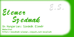 elemer szedmak business card