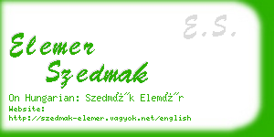 elemer szedmak business card
